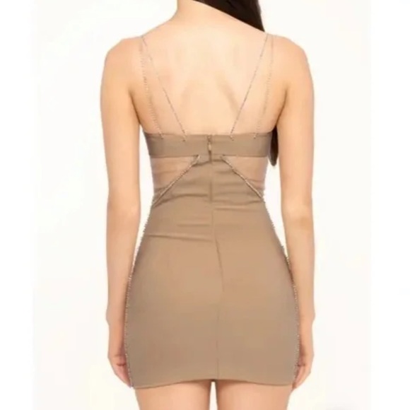 NWT HEIRESS Beverly Hills diamante strap cutout mini dress - Picture 2 of 7